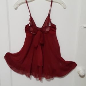 Sexy babydoll with exposed nipples; g-string